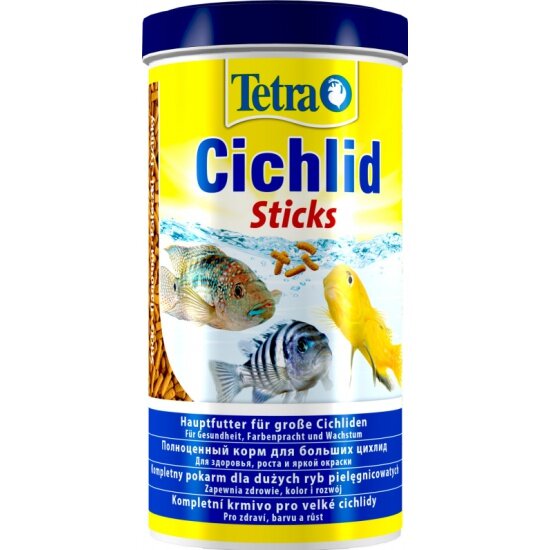 Корм TETRA Cichlid Sticks для всех видов цихлид в палочках, 1 л