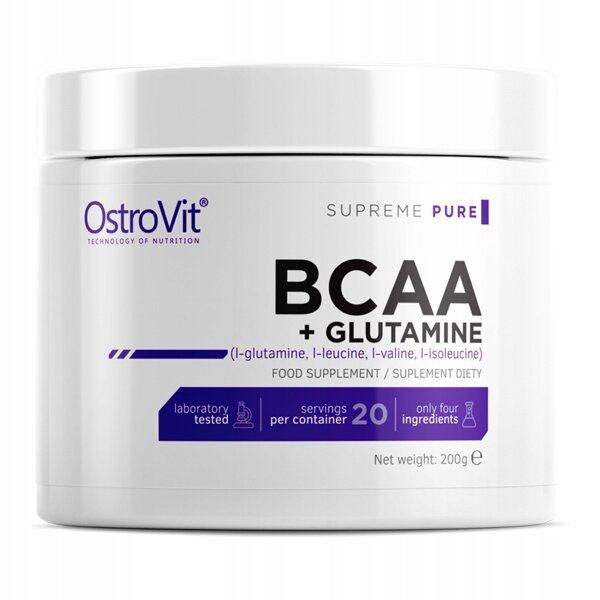 BCAA + L-Glutamine OstroVit (200 гр) - Апельсин