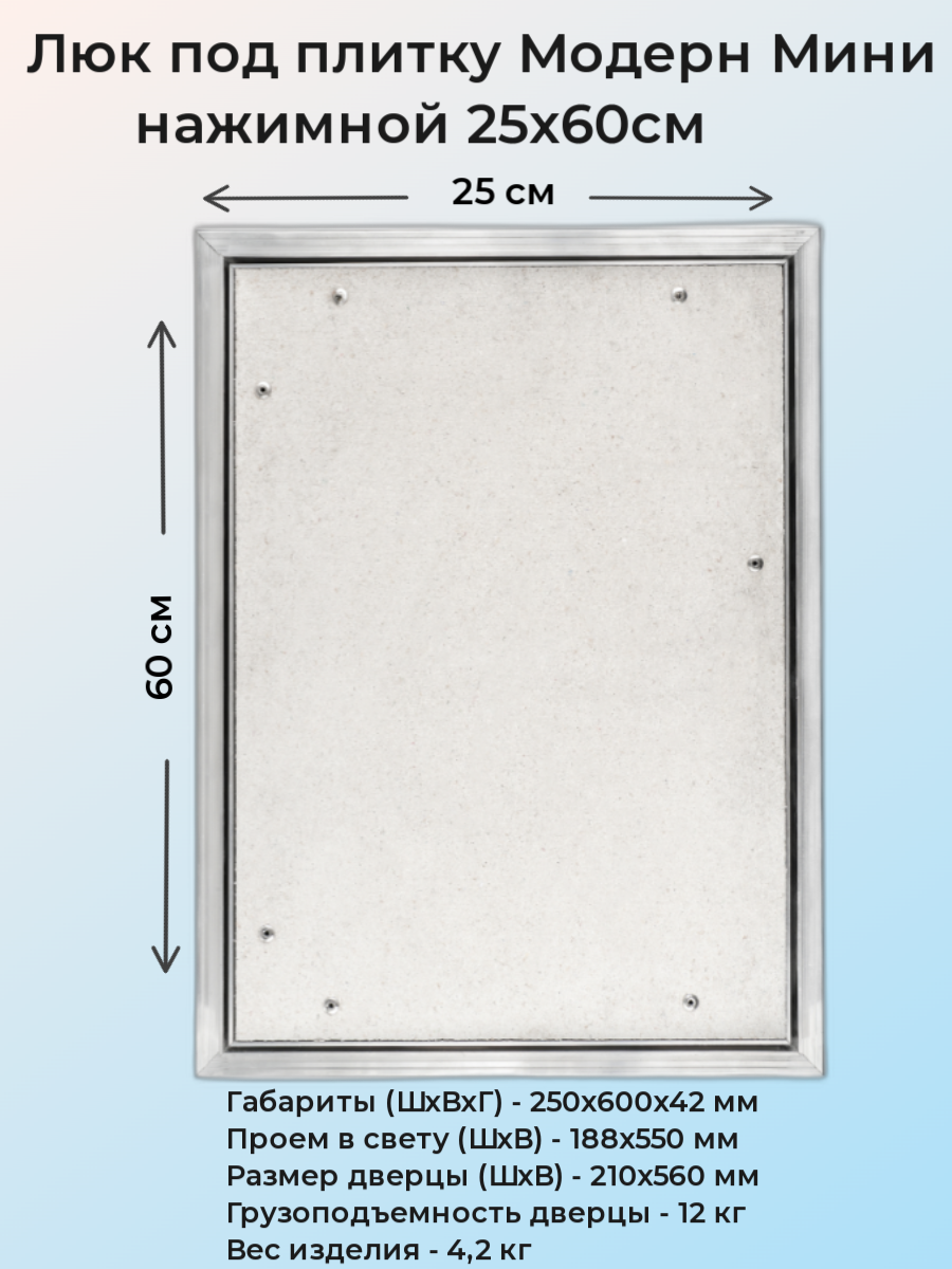 Ревизионный люк Модерн Мини 25х60 - фотография № 1