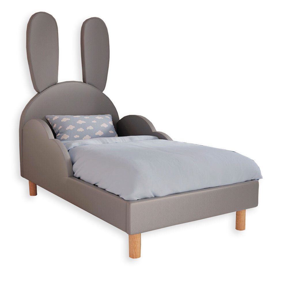 Кровать Зайчик 80х190 см, ПМ, цвет и материал на выбор