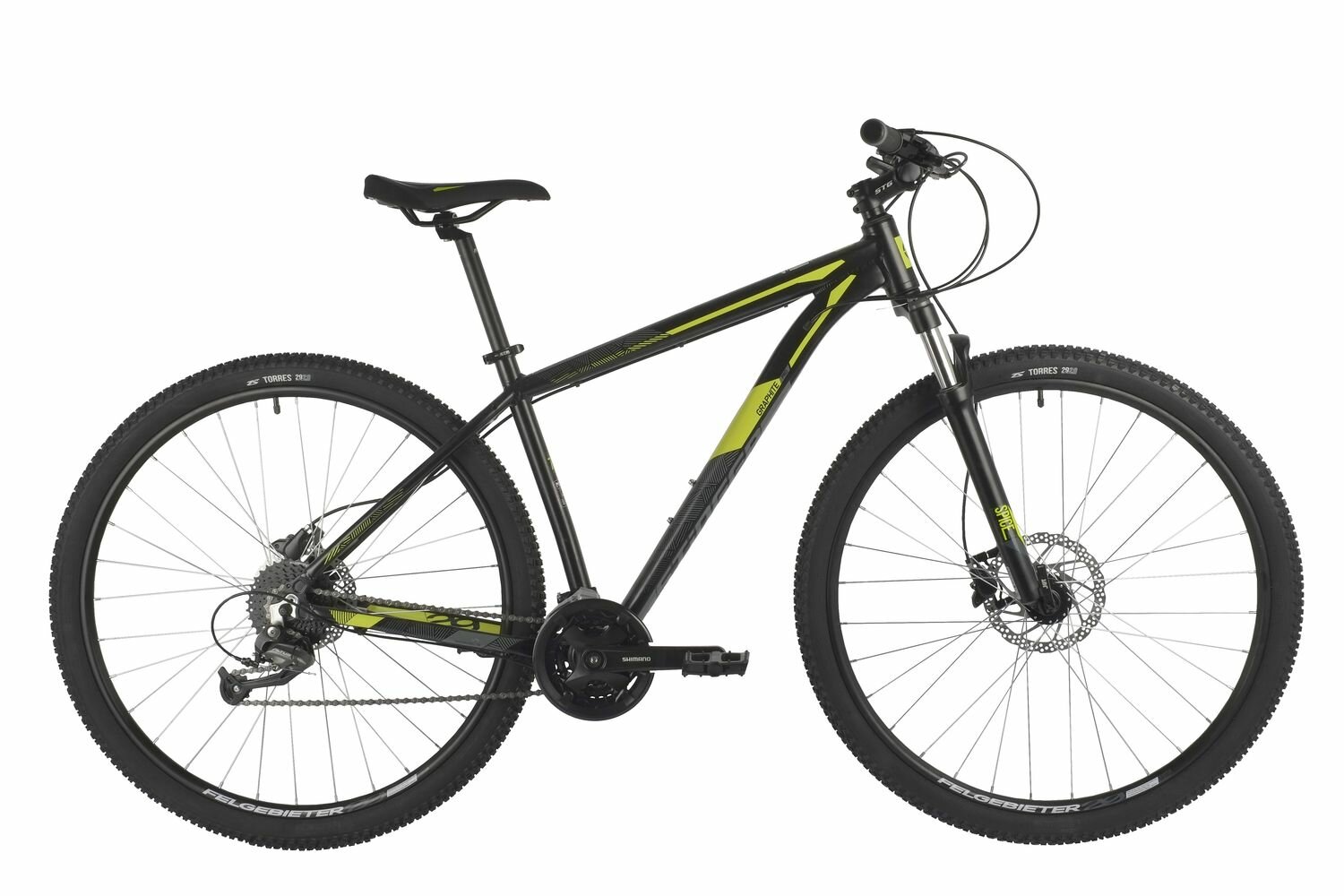 Велосипед STINGER GRAPHITE PRO 29" (2021) (Велосипед STINGER 29" GRAPHITE PRO черный, алюминий, размер 18")