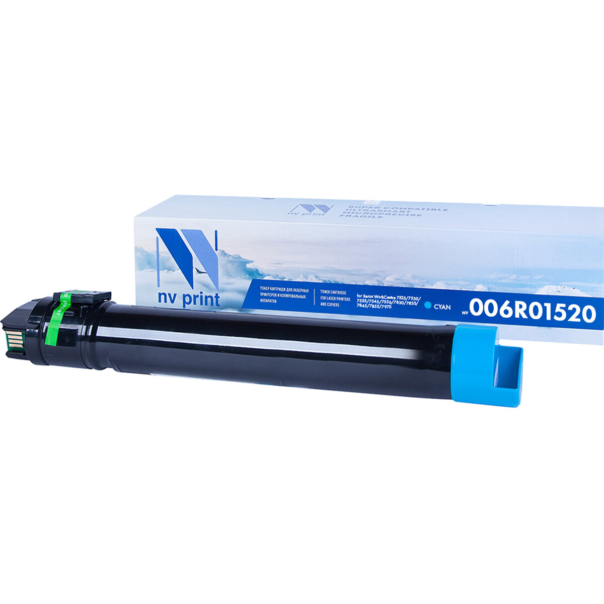 Лазерный картридж NV Print NV-006R01520C для Xerox WorkCentre 7525, 7530, 7535, 7545, 7556, 783 (совместимый, голубой, 15000 стр.)