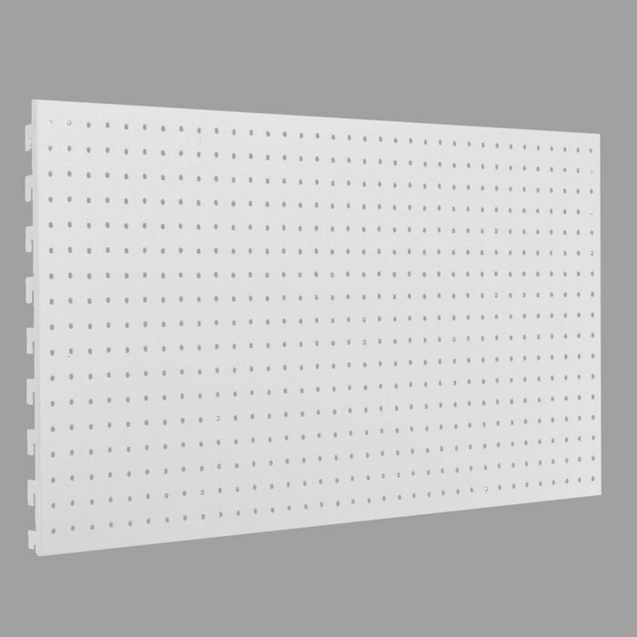 фото Панель для стеллажа, 35*90 см, перфорированная, шаг 2,5 см, цвет белый