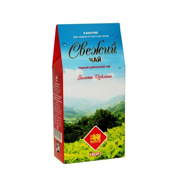 Чай "Свежий чай" Золото Цейлона, FBOP1 (415), среднелист., Шри Ланка, 90 гр.