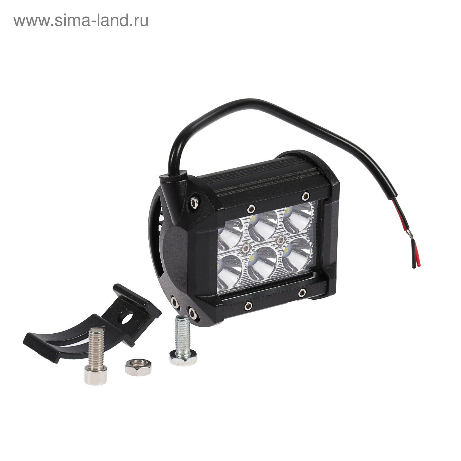 Противотуманная фара 6 LED IP67 18 Вт 6000 К 12-24 В направленный свет (1шт.)