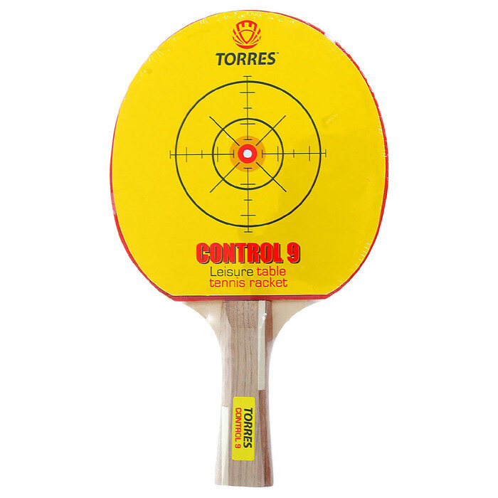 Ракетка для настольного тенниса Torres Control, для начинающих, накладка 1,8 мм, коническая ручка. В наборе 1шт.