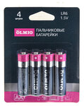 Щелочные батарейки Olmio AAA/LR6 4шт, блистер - изображение