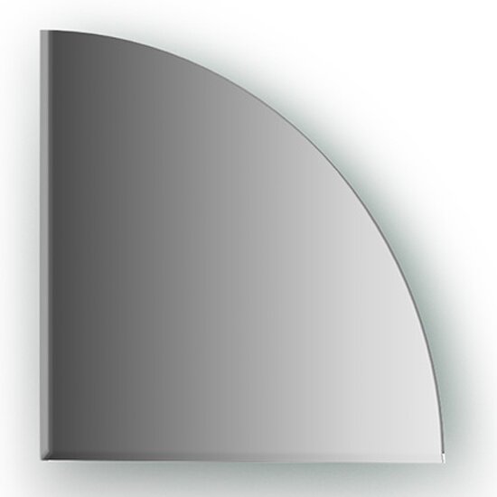 Зеркальная плитка с фацетом 5 mm EVOFORM BY 1435 (четверть круга 20х20 cm серебро)