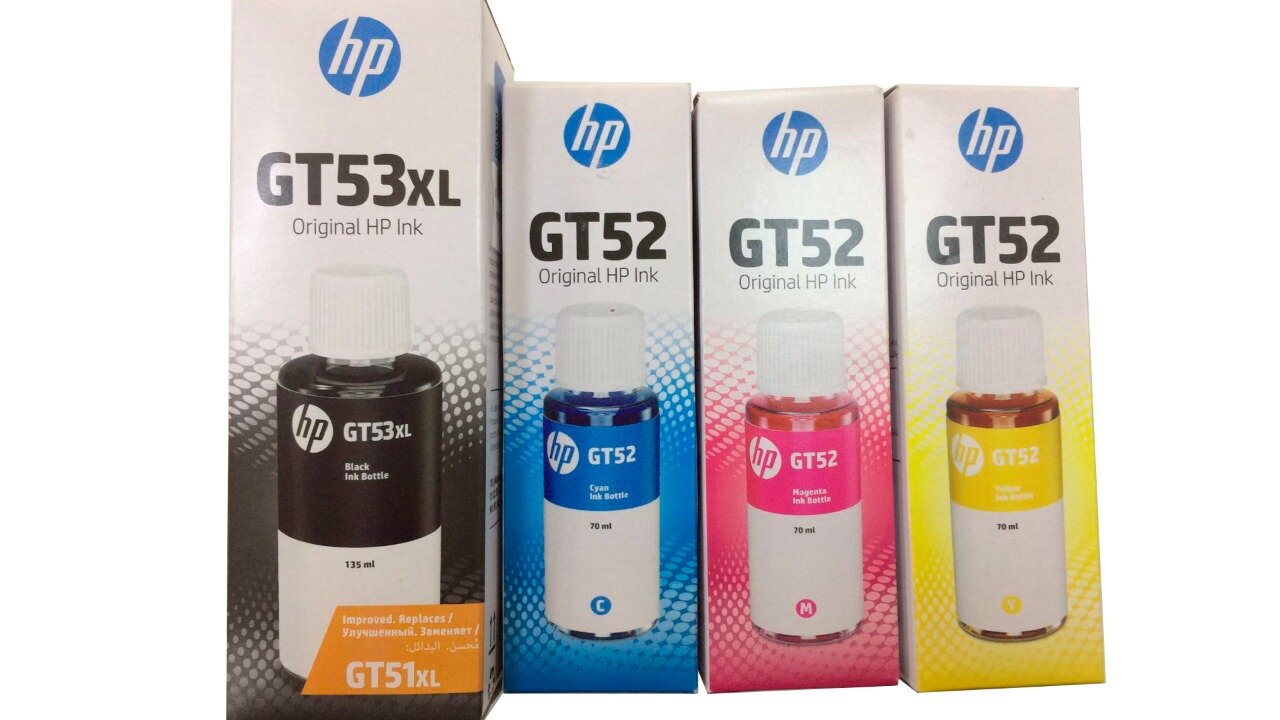 Комплект чернил GT53XL/GT52C/GT52M/GT52Y для HP серий GT, Ink Tank, Smart Tank x 4 шт. оригинальный