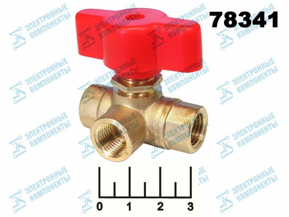 фото Кран Т-образный красный (010411(67))