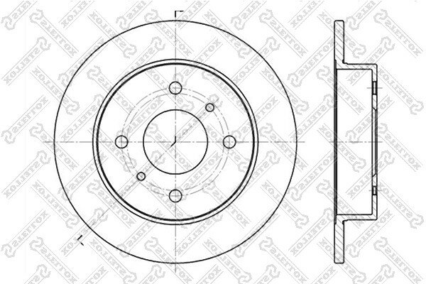 Диск тормозной задний Nissan Almera Primera all 90- STELLOX 6020-2229-SX