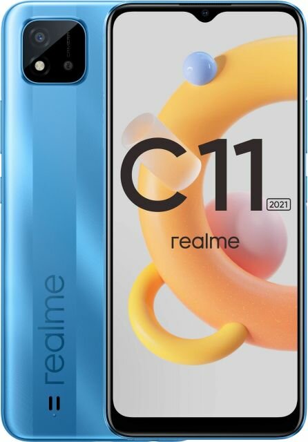 Смартфон realme C11 2021 4/64 ГБ , РСТ голубое озеро