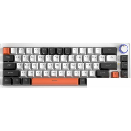 Клавиатура Cyberlynx ZA68 White Black Orange (TNT Yellow)