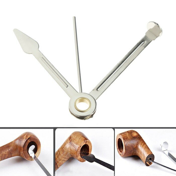Инструмент для табачных трубок 3 в 1: скребок, уплотнитель, сквозная игла - фотография № 1