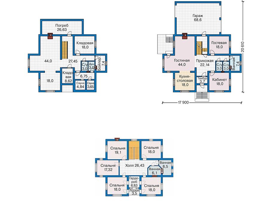 Проект дома Plans-61-25 (515 кв.м, газобетон) - фотография № 2