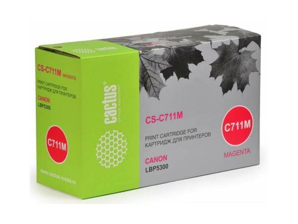 Тонер-картридж Cactus CS-C711M пурпурный для Canon LBP5300 6000стр.