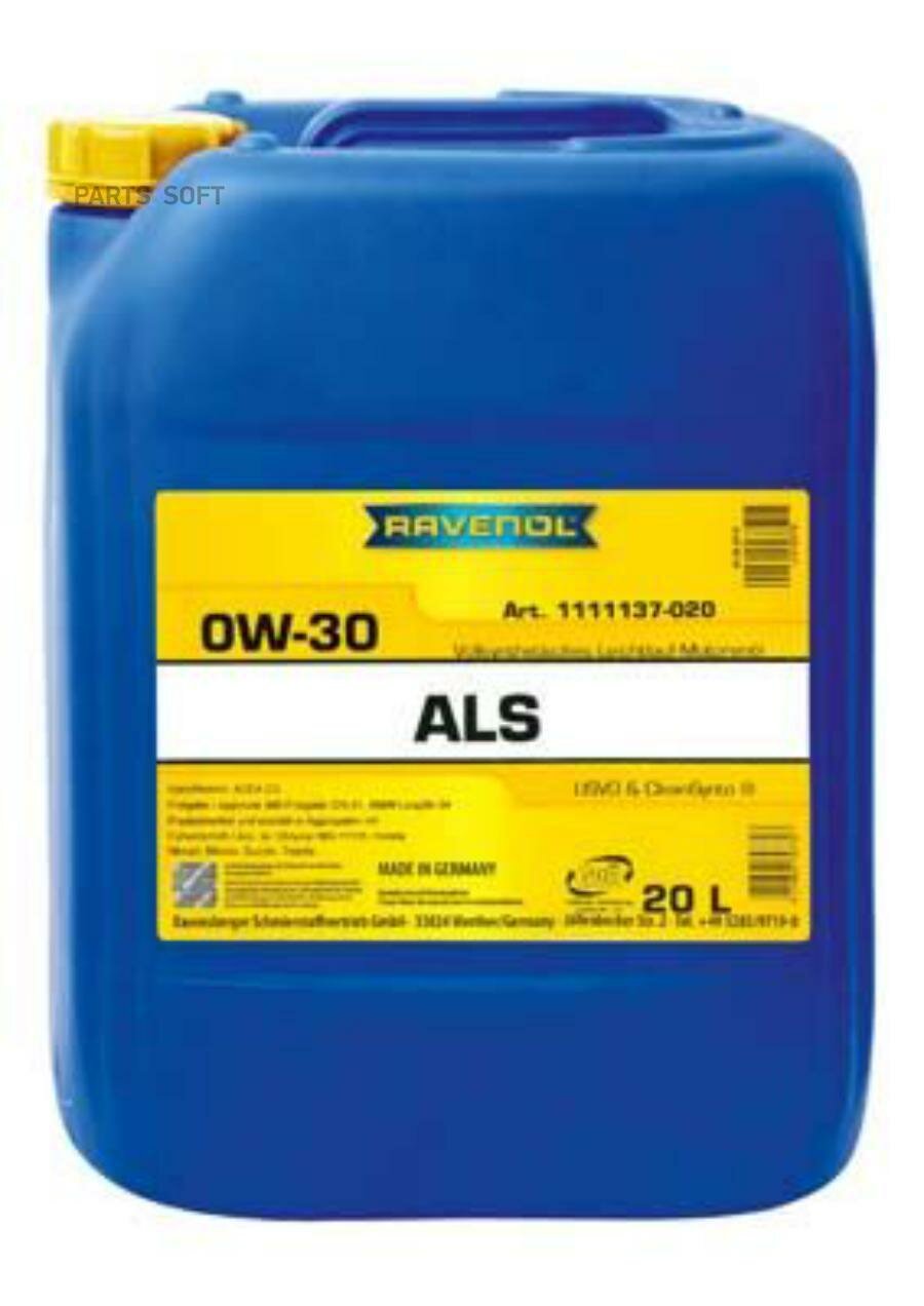 RAVENOL 111113702001999   RAVENOL Arctic Low SAPS ALS SAE 0W-30 (20)