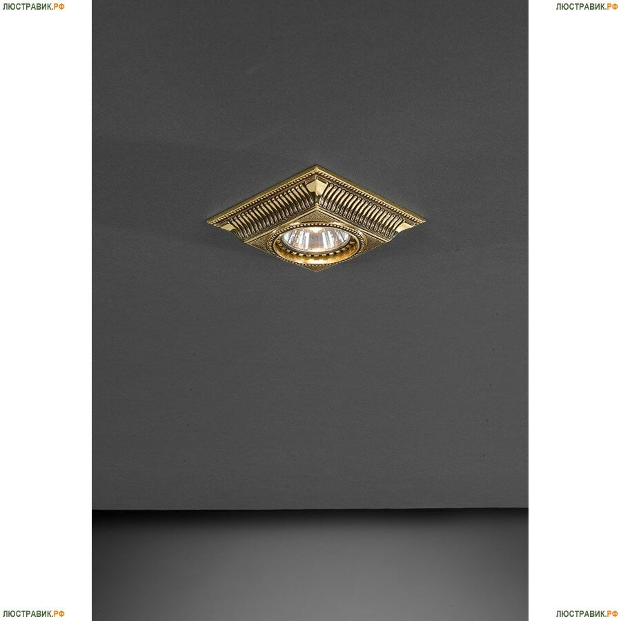 фото SPOT 1084 ORO Светильник встраиваемый Reccagni Angelo квадратный, 1 лампа, золото