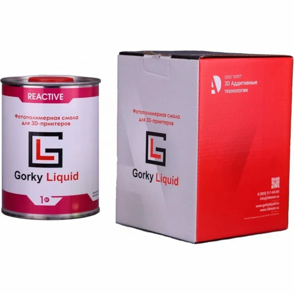Gorky Liquid Фотополимерная смола Reactive Черная 1 кг 52053