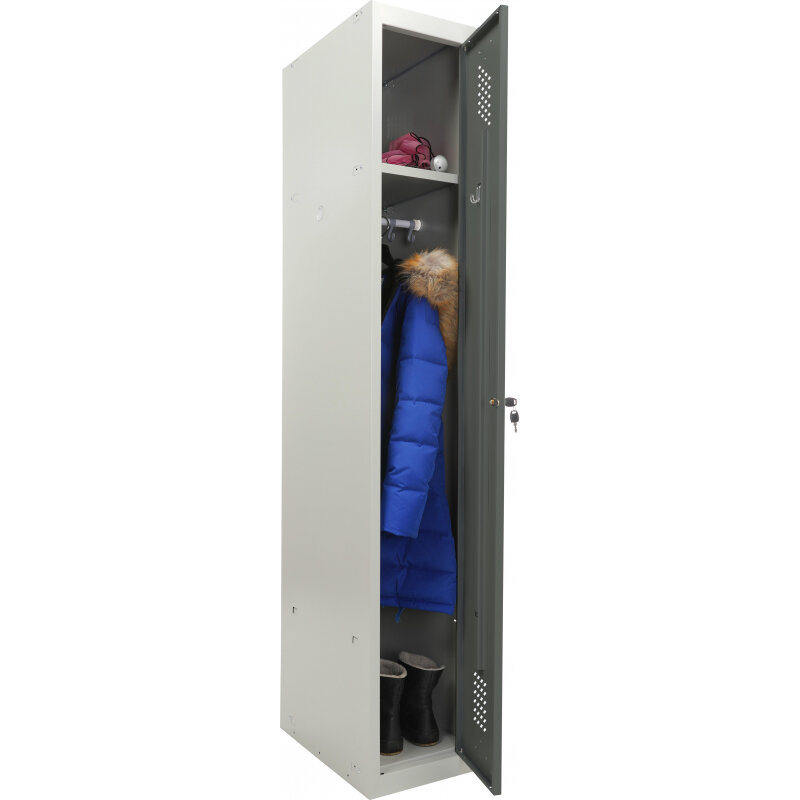 Шкаф для одежды металлический Cobalt Locker 11-30(базовый модуль)R7043/7038 - фотография № 2