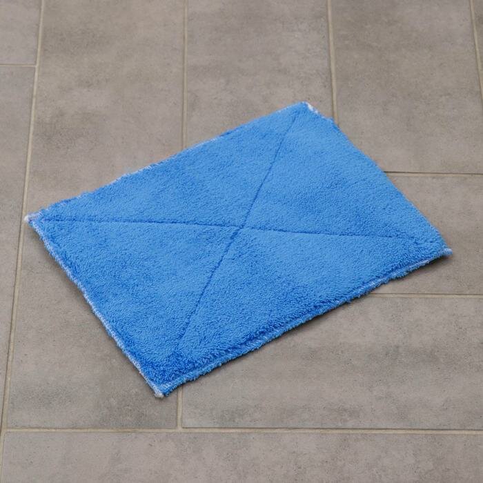 фото Насадка для швабры-веника Доляна арт. 1723574, 28×24 см, микрофибра, цвет синий