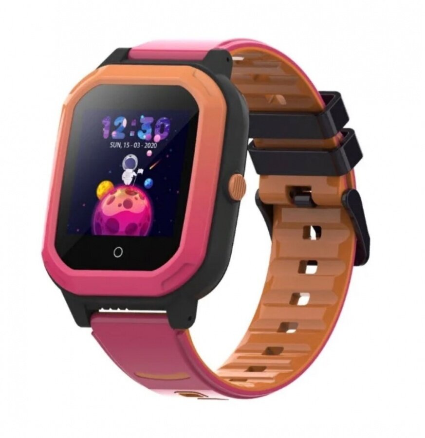 Для детей Wonlex Детские умные часы Smart Baby Watch Wonlex KT20 GPS, WiFi, камера, 4G розовые (водонепроницаемые)