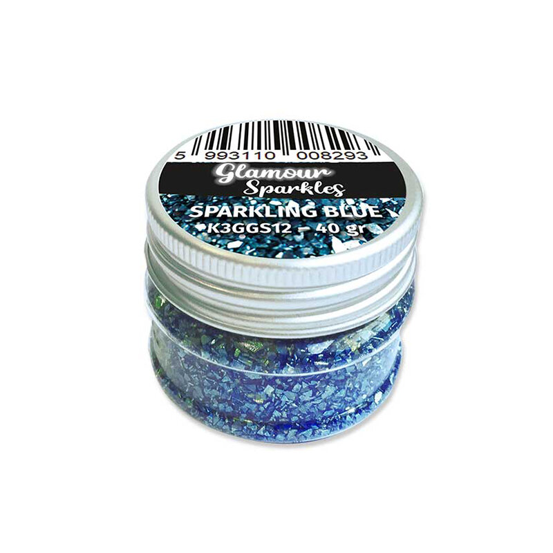 Микроблёстки - глиттер Glamour Sparkles синий STAMPERIA K3GGS12