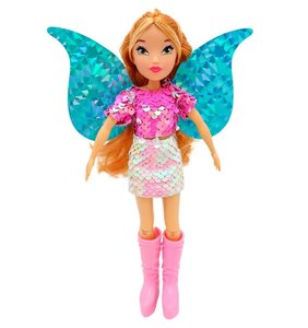 Шарнирная кукла Winx Club Magic reveal. Флора, с крыльями, 3 шт, 24 см IW01302202
