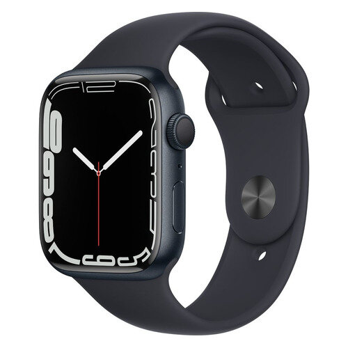 Смарт-часы Apple Watch Series 7 A2474, 45мм, темная ночь / черный [mkn53zp/a]