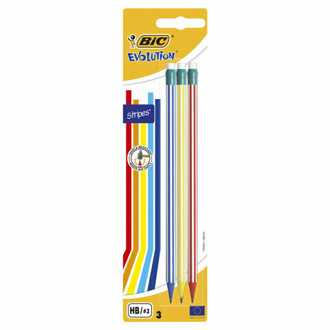   BIC Evolution "Stripes",  3 ., HB,  , , 8902781