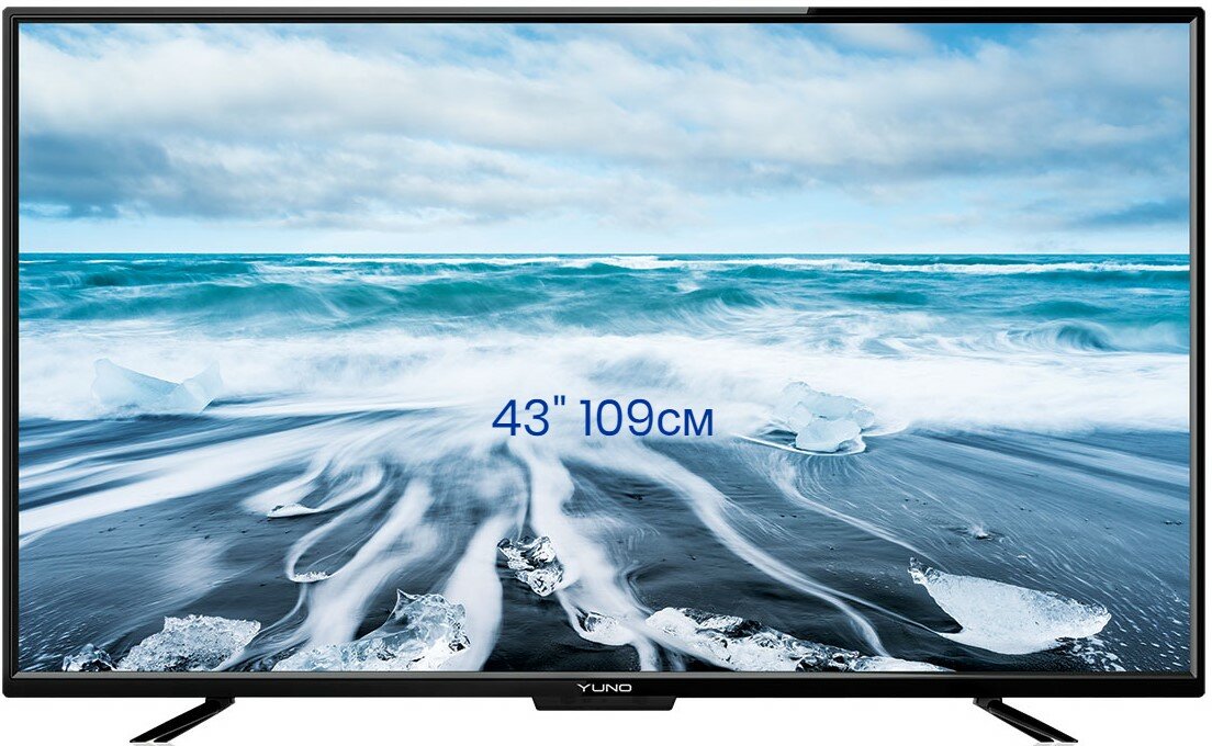 Телевизор LED 43" Yuno ULM-43FTC145 черный 1920x1080 50 Гц VGA 3 х HDMI 2 х USB