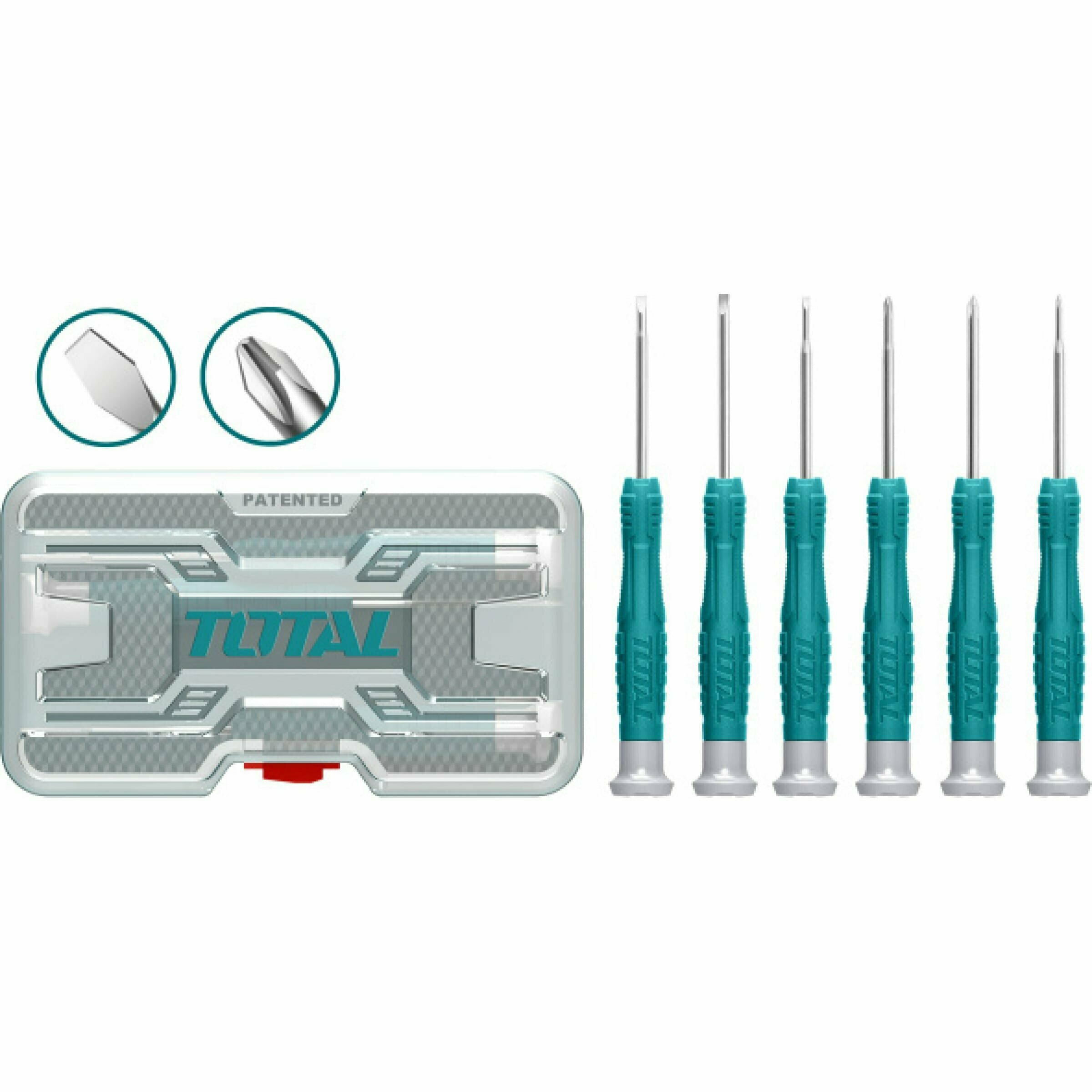 Набор отверток TOTAL для точных работ 6 шт THT250PS0601