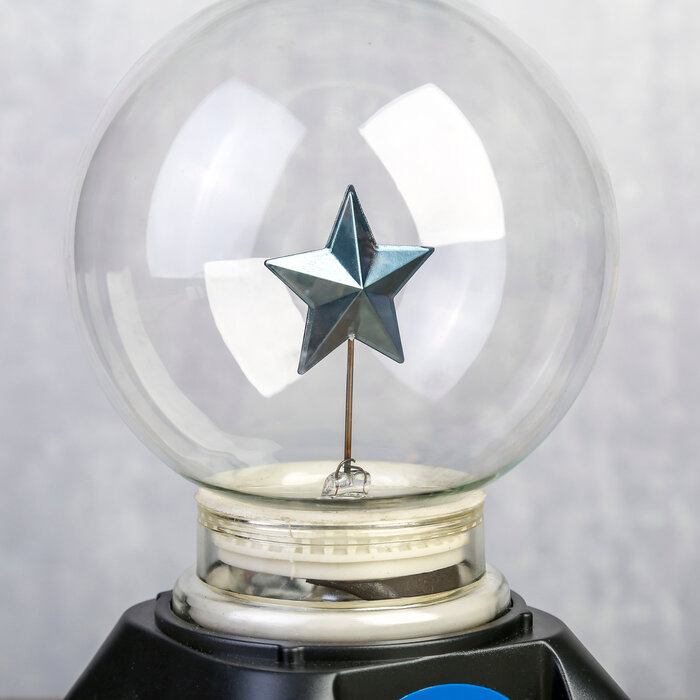 RISALUX Светильник плазменный шар "Звезда" (от сети 220V) 13x12x20 см - фотография № 3
