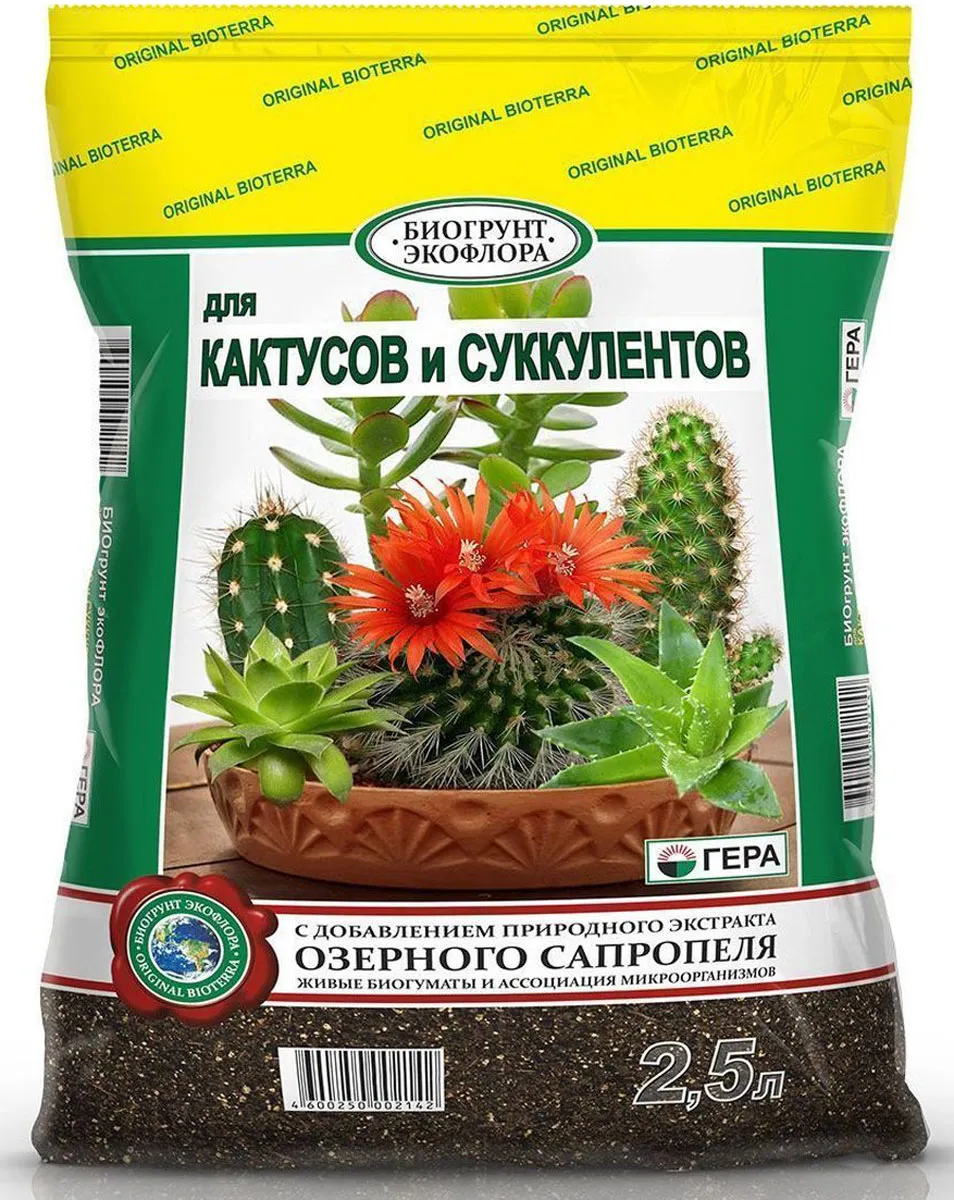 Грунт для кактусов и суккулентов 2.5 л