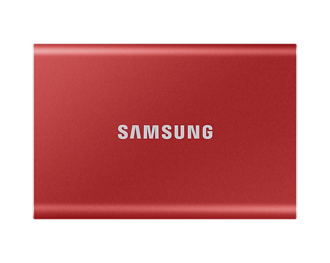 2 ТБ Внешний портативный твердотельный SSD накопитель Samsung T7 (MU-PC2T0R/WW) USB 3.2 Gen2, красный