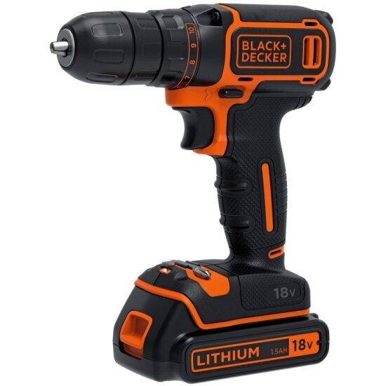 Дрель-шуруповерт аккумуляторная BLACK+DECKER BDCDC18K