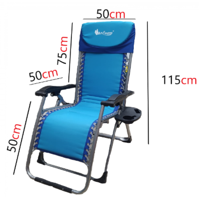 Шезлонг CF0938 / Кресло-шезлонг / Шезлонг Многофункциональный складной шезлонг со съёмной подушкой и регулируемой спинкой и съёмной столиком /
