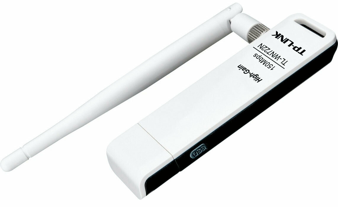 Wi-Fi адаптер TP-Link TL-WN722N USB 2.0 среда передачи данных Wi-Fi 150Mbps 2.4 GHz GHz 802.11b,802.11g,802.11n