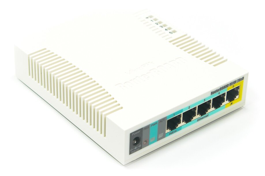 Маршрутизатор MikroTik RB951UI-2HND /PoE 1шт./100Mb/s 5шт./2.4 GHz