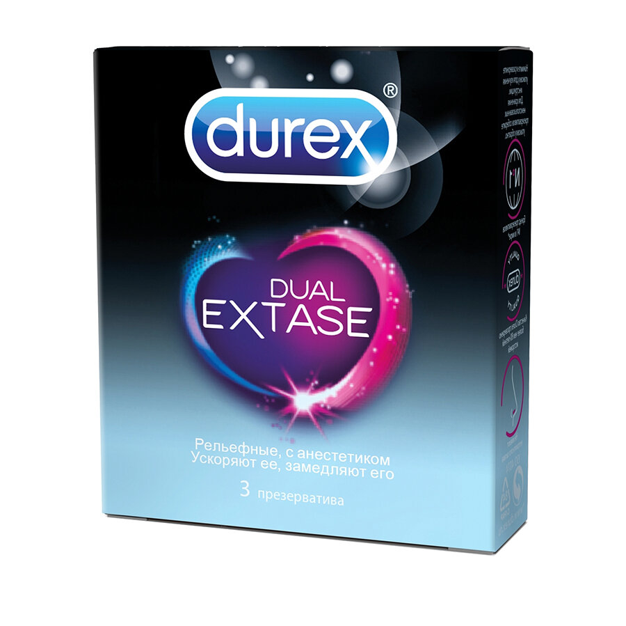 Durex [Дюрекс] Презервативы Dual Extase 3 шт.