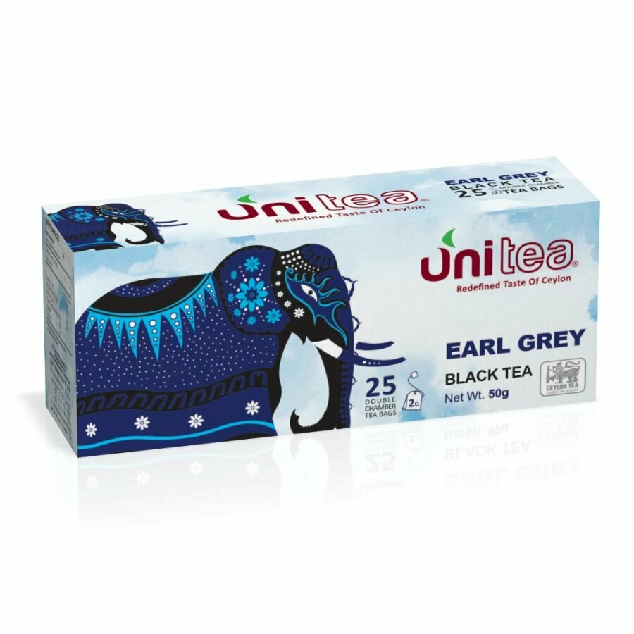 UNITEA Чай черный, Earl Grey, 25 пакетиков/