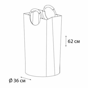 Корзина для белья с алюминиевыми ручками Fixsen FX-1011 серый - фотография № 2