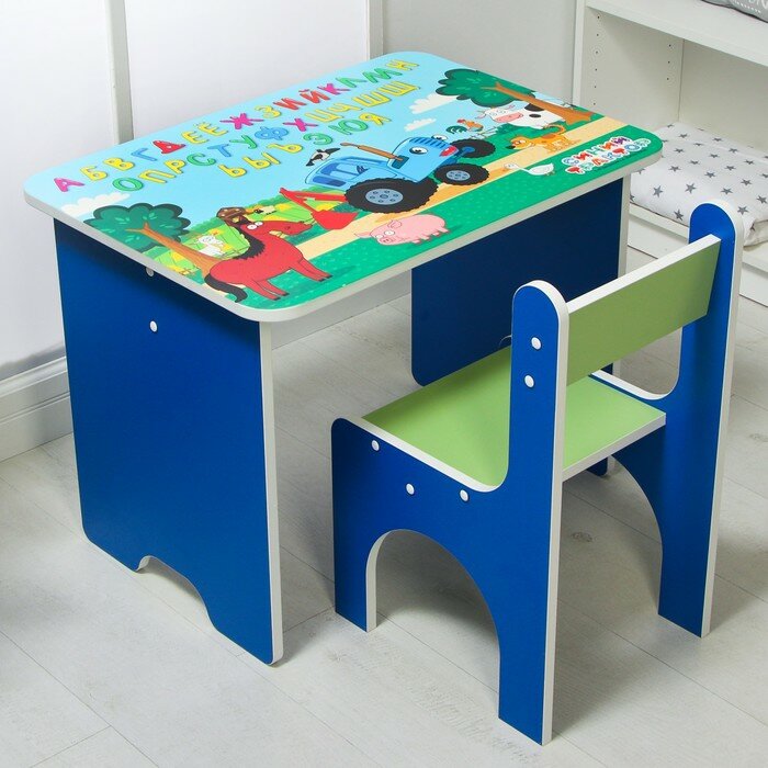 Синий трактор Комплект мебели «Синий трактор», стол и стул - фотография № 3