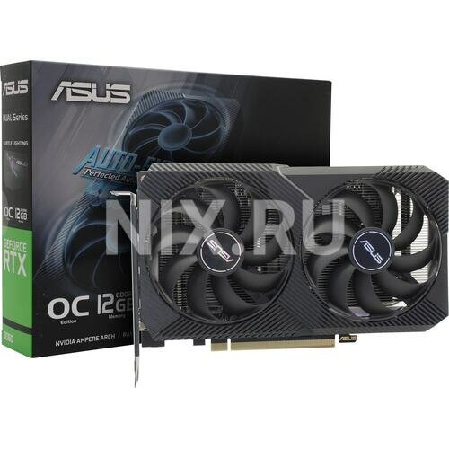 Видеокарта ASUS Dual GeForce RTX 3060 V2 OC Edition (DUAL-RTX3060-O12G-V2)