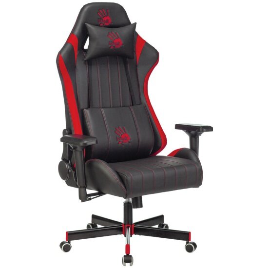 Кресло геймерское A4TECH Bloody GC-990 черный/красный искусственная кожа на ножках металл