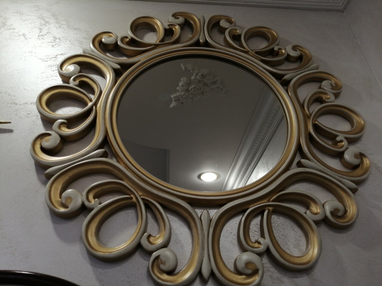 Зеркало настенное в круглой раме "Шелли" - фотография № 2