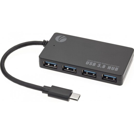 Кабель-адаптер Vcom USB3.1 Type-CM 4*USB3.0 (F)