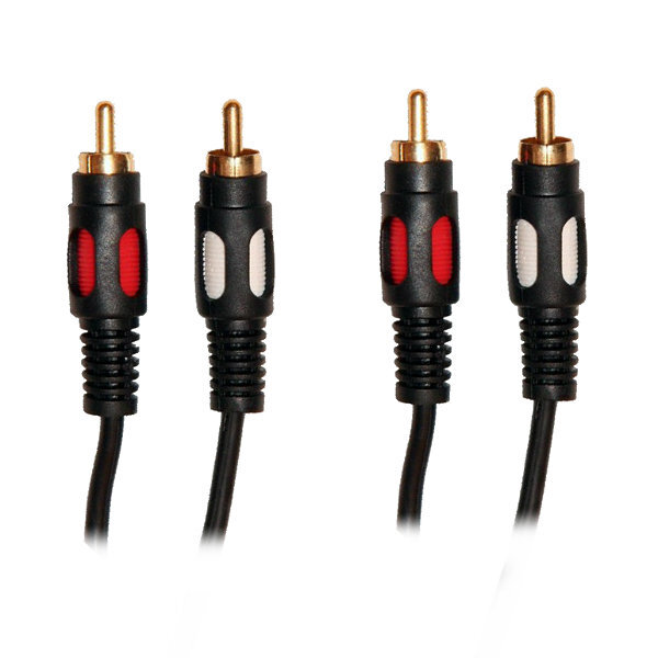 Кабель Dayton 2RCA(M)-2RCA(M) 1,5м (Черный)