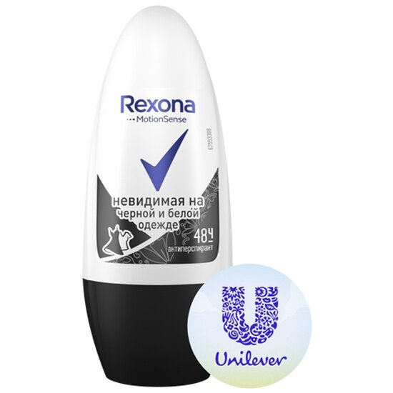 Антиперспирант роликовый REXONA Невидимый на черном и белом, 50 мл