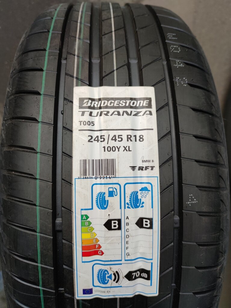 Bridgestone Turanza T005 245/45 R18 100 летняя RUNFLAT (продажа по 4 ШТ.)